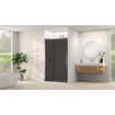 Van Rijn Products ST09 Schuifdeur vast deel - 137.5x200cm - grijs rookglas - soft-close - incl. Chroom SW1177992