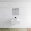 Mondiaz Lagom Meuble salle de bains 70x30.9x45cm Solid Surface Talc 1 tiroir avec lavabo BINX vasque à poser Centre 1 trou de robinet SW408984