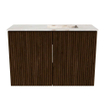 Mondiaz JOYA-DLUX Meuble de toilette 60cm - couleur Walnut - Lavabo FAYE position Droite Sans trou de robinet couleur Frappe. SW1422270