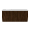 Mondiaz JOYA 90cm meuble de salle de bains - couleur Walnut - Vasque FAYE position Gauche Sans trou de robinet couleur Talc. SW1421306