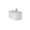 HR badmeubelen Djazz lavabo en céramique 81x455x4cm blanc avec trou pour robinetterie SW235609