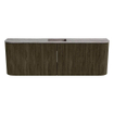 Mondiaz JOYA-DLUX Meuble de salle de bains 123,2cm - arrondis gauche et droite couleur Shadow - Vasque FAYE position Milieu Sans trou de robinet couleur Oza SW1425090