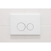 Adema Salina 2.0 Toiletset - 48.5x36x32cm - diepspoel - spoelrandloos - QeramiQ inbouwreservoir - softclose - quickrelease - toiletzitting - mat witte metalen bedieningsplaat - ronde knoppen - wit SW1474595