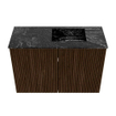 Mondiaz JOYA-DLUX 60cm meuble de toilette - couleur Walnut - Vasque FAYE position Droite 1 trou de robinet couleur Lava. SW1422438