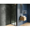Riho Lucid GD101 porte de douche niche 100x200cm verre clair mat noir SW412274