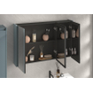 Saniclass Prime Armoire miroir - 100x63x16cm - incluant panneaux latéraux - mat anthracite SW910729