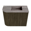 Mondiaz JOYA-DLUX 51.6cm toiletmeubel - ronding links kleur Shadow - Wastafel FAYE positie Rechts Zonder kraangat kleur Oza. SW1425056
