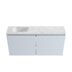 MONDIAZ TURE-DLUX Meuble de toilettes 100 cm Clay. EDEN lavabo Opalo position gauche. Sans trou de robinet. SW1104258