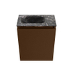 MONDIAZ TURE-DLUX Meuble toilette - 40cm - Rust - EDEN - vasque Lava - position gauche - sans trou de robinet SW1103977