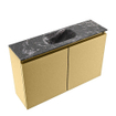 MONDIAZ TURE-DLUX Meuble toilette - 80cm - Oro - EDEN - vasque Lava - position centrale - sans trou de robinet SW1103948