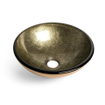 Saniclass Pesca Limone Vasque à poser - 30x10,5cm - rond - verre trempé - or vert SW213536