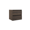 Saniclass Chaci Badkamermeubelset - 60x45x55cm - keramische wastafel mat zwart - 1 wasbak - zonder kraangat - 2 lades - noten SW791726