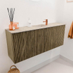 Mondiaz JOYA-DLUX 100cm meuble de salle de bains - couleur Dusk - Vasque FAYE position Milieu 1 trou de robinet couleur Frappe. SW1423086