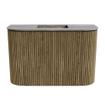 Mondiaz JOYA-DLUX Meuble de toilette 63,2cm - arrondi gauche et droite couleur Dusk - Vasque FAYE position Milieu Sans trou de robinet couleur Oza SW1426026
