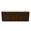 Mondiaz JOYA-DLUX 111.6cm toiletmeubel - ronding links kleur Walnut - Wastafel FAYE positie Rechts 1 kraangat kleur Ostra. SW1422662