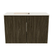 Mondiaz JOYA-DLUX Meuble de toilette 60cm - couleur Shadow - Lavabo FAYE position Gauche 1 trou de robinet couleur Meli. SW1424868
