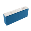 MONDIAZ TURE-DLUX Meuble toilette - 120cm - Jeans - EDEN - vasque Frappe - position droite - sans trou de robinet SW1102853