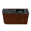 Mondiaz JOYA-DLUX Meuble de salle de bains 71,6cm - arrondi gauche couleur Ruby - Vasque FAYE position Droite 1 trou de robinet couleur Lava SW1423655