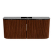 Mondiaz JOYA-DLUX 93.2cm toiletmeubel - ronding links en rechts kleur Ruby - Wastafel FAYE positie Midden 1 kraangat kleur Lava. SW1423658