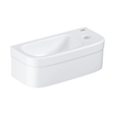 GROHE Euro ensemble lave-mains 37x18cm 1 trou de robinet sans trop-plein robinet droit chromé siphon bouchon de vidage patère lave-mains Rectangulaire blanc SW453059