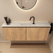 MONDIAZ TURE-DLUX 120cm toiletmeubel Washed Oak. EDEN wastafel Opalo positie midden. Met 1 kraangat. SW1104635