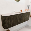 Mondiaz JOYA-DLUX 123.2cm toiletmeubel - ronding links en rechts kleur Shadow - Wastafel FAYE positie Midden 1 kraangat kleur Nata. SW1425009