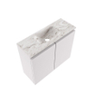 MONDIAZ TURE-DLUX Meuble toilette - 60cm - Cale - EDEN - vasque Glace - position centrale - sans trou de robinet SW1103215