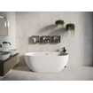 Looox Easy baignoire îlot - 170x80x57cm - marbre minéral mat blanc SW730691