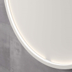 INK Sp24 miroir 100x4x100cm à leds en bas et en haut à couleur changeante miroir chauffant rond dans un cadre en acier aluminium blanc mat SW693051