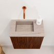 Mondiaz JOYA-DLUX 40cm toiletmeubel - kleur Ruby - Wastafel FAYE positie Links Zonder kraangat kleur Saba. SW1425567