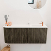 Mondiaz JOYA 101.6cm toiletmeubel - ronding links kleur Shadow - Wastafel FAYE positie Rechts 1 kraangat kleur Talc. SW1421435