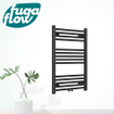 FugaFlow Eccelente Acces badkamer radiator 60x80cm recht middenaansluiting 362watt mat zwart - Black Friday - SW1123384