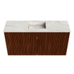 Mondiaz JOYA-DLUX 80cm meuble de salle de bains - couleur Ruby - Vasque FAYE position Milieu Sans trou de robinet couleur Ostra. SW1423765