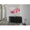 Plieger Kansas Baignoire d'angle - 155x80x60cm - angle droit - avec arrivée d'eau - avec garniture de vidage et de trop-plein - avec pieds - acrylique - noir mat SW1027768