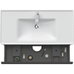 Duravit D-Neo ensemble meuble de salle de bains avec meuble sous-lavabo avec 2 tiroirs avec softclose 100x20x48cm avec lavabo graphite mat SW642051