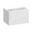 Saniclass Cube Lavabo pour meuble - 60x40x45.7cm - sans trop-plein - 1 vasque - sans trou de robinet - composite - Calacatta Gold SW957301