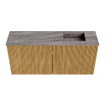 Mondiaz JOYA-DLUX 90cm toiletmeubel - kleur Oak - Wastafel FAYE positie Rechts 1 kraangat kleur Oza. SW1426278