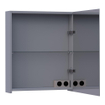BRAUER Impress armoire de toilette - 60x70x15cm - sans éclairage - avec 1 porte de miroir double face à ouverture à droite - gris mat SW392976