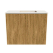 Mondiaz JOYA-DLUX Meuble de toilette 50cm - couleur Chêne - Vasque FAYE position Droite Sans trou de robinet couleur Meli. SW1423919