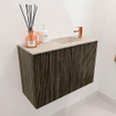 Mondiaz JOYA-DLUX 60cm meuble de toilette - couleur Shadow - Vasque FAYE position Droite 1 trou de robinet couleur Frappe. SW1422649