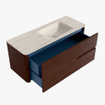 Mondiaz CIRO-DLUX Ensemble de meubles de salle de bains - 120x45x50cm - Vasque solid surface Meli - 1 lavabo à droite - 1 trou de robinet - 2 tiroirs - Ruby SW1531758