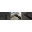 Wiesbaden Slim ensemble de profilés avec barre de stabilisation 120 cm noir mat SW203911