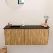 Mondiaz JOYA 101.6cm toiletmeubel - ronding rechts kleur Oak - Wastafel FAYE positie Links 1 kraangat kleur Urban. SW1421216