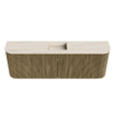 Mondiaz JOYA-DLUX 123.2cm toiletmeubel - ronding links en rechts kleur Dusk - Wastafel FAYE positie Midden 1 kraangat kleur Meli. SW1425874