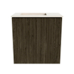 Mondiaz JOYA-DLUX Meuble de salle de bains 40cm - couleur Shadow - Vasque FAYE position Gauche Sans trou de robinet couleur Meli SW1424865
