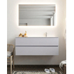 Mondiaz VICA ensemble de meuble de salle de bain - 120cm - meuble sous-vasque cale - 2 tiroirs - lavabo cloud droite - 1 trou de robinet - miroir LED - version XL 60cm haut SW1097807