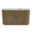 Mondiaz JOYA-DLUX 73.2cm toiletmeubel - ronding links en rechts kleur Dusk - Wastafel FAYE positie Midden Zonder kraangat kleur Glace. SW1423193