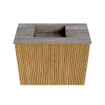 Mondiaz JOYA-DLUX Meuble de toilette 50cm - couleur Oak - Lavabo FAYE position Gauche Sans trou de robinet couleur Oza SW1424091