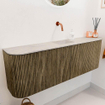 Mondiaz JOYA-DLUX 123.2cm toiletmeubel - ronding links en rechts kleur Dusk - Wastafel FAYE positie Midden Zonder kraangat kleur Ostra. SW1423458