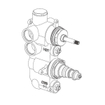 Crosswater MPRO Regendoucheset inbouw - 20cm hoofddouche - wandarm - staafhanddouche - gunmetal SW996328